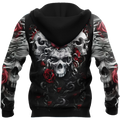 Unique Skulls And Roses Hoodie For Men And Women MEI