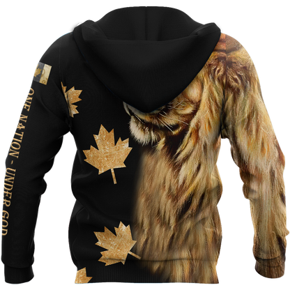 3D Canada One Nation Under God Over Printed Shirt for Men and Women TP