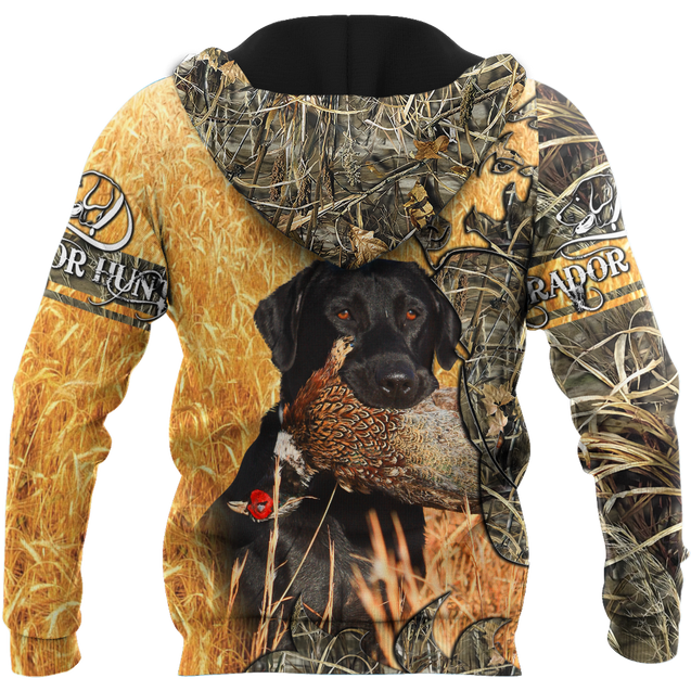 Labrador Hunting Camo 3D Over Printed Unisex Deluxe Hoodie ML