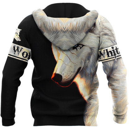 White Wolf 3D All Over Printed Hoodie For Men and Women MH0110202
