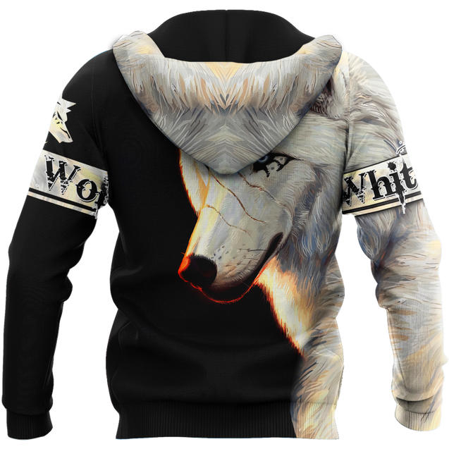 White Wolf 3D All Over Printed Hoodie For Men and Women MH0110202