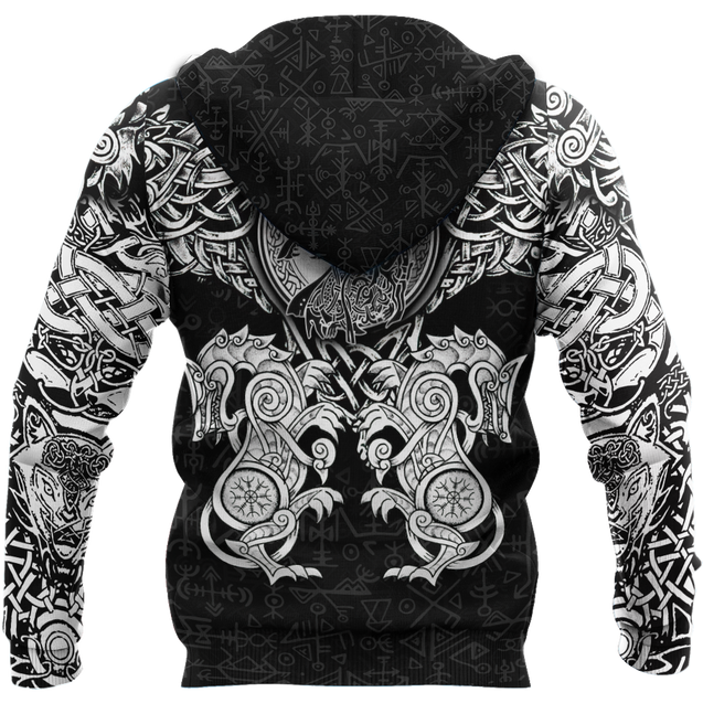 All Over Printed Viking Wolf Hoodie HTT23092001-MEI