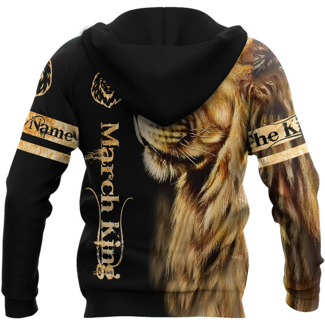 Custom Name March King Lion 3D All Over Printed Unisex Shirt