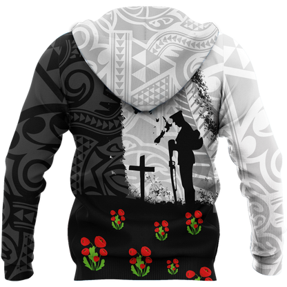 Anzac day new zealand australia lest we forget 3d all over printed shirt and short for man and women-Apparel-PL8386-Zipped Hoodie-S-Vibe Cosy™