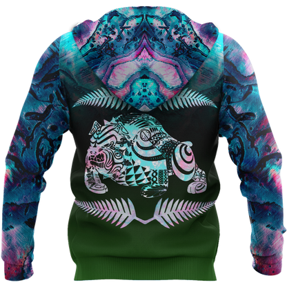 New zealand maori bulldog tattoo paua 3d all over printed shirt and short for man and women-Apparel-PL8386-Hoodie-S-Vibe Cosy™