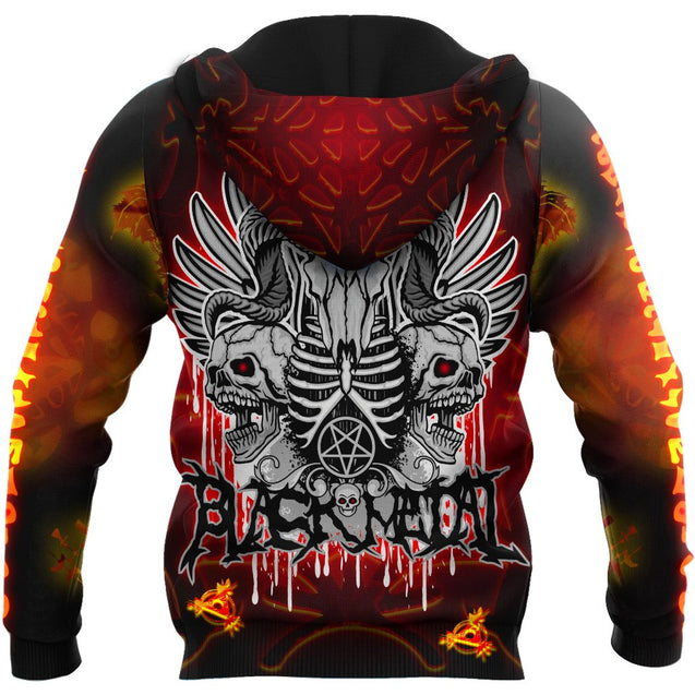 Black mental skull 3D all over printed for men and women MH1508202