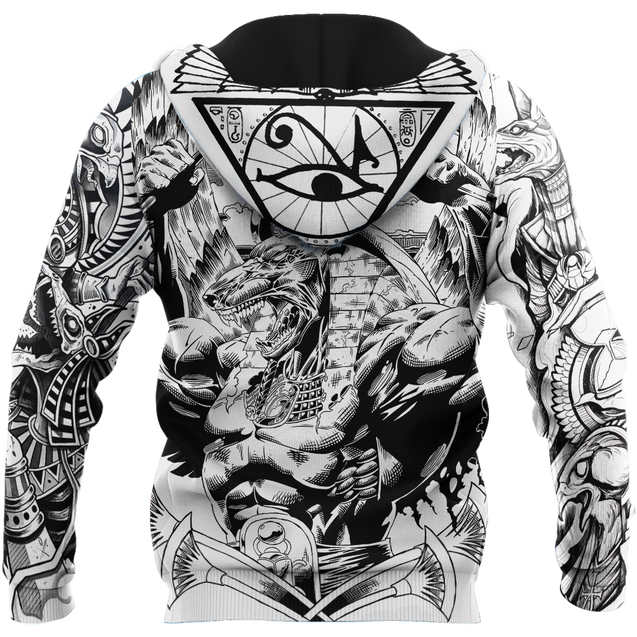 3D Tattoo Ancient Egypt Over Printed Shirt for Men and Women TP