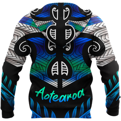 Aoteatoa New Zealand Maori 3d all over printed shirt and short for man and women-Apparel-PL8386-Hoodie-S-Vibe Cosy™