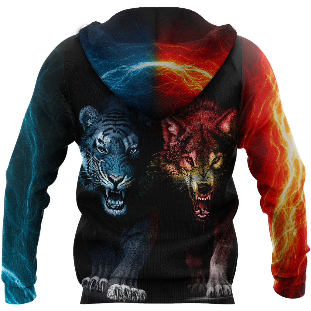 Wolf tiger 3D hoodie shirt for men and women MHST1010205