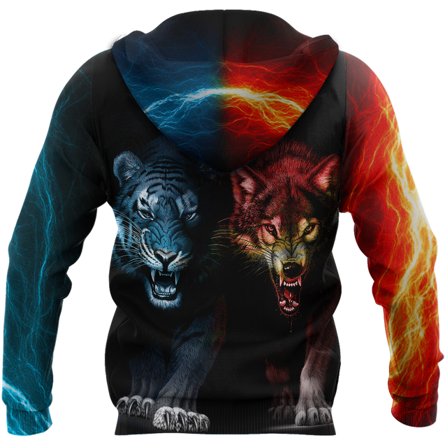 Wolf tiger 3D hoodie shirt for men and women MHST1010205