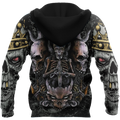 Skull King All Over Printed Hoodie For Men And Women MEI