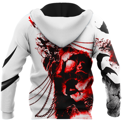 Over Printed Wolf Hoodie MH092920-MEI