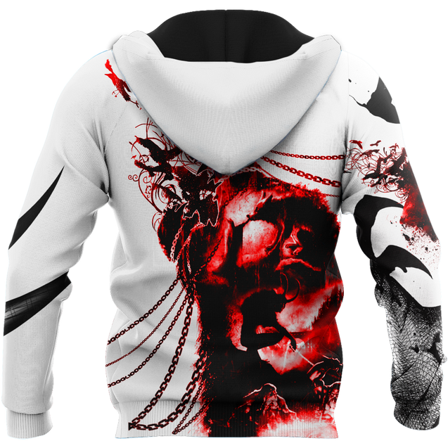 Over Printed Wolf Hoodie MH092920-MEI