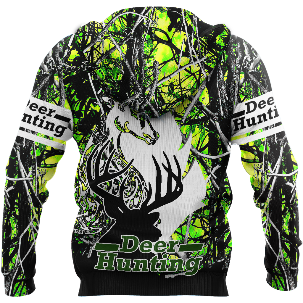 Light Green Deer Hunting 3D All Over Printed Shirts For Men LAM