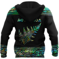 Aoteatoa New Zealand Maori Silver Fern - Paua Shell 3d all over printed shirt and short for man and women-Apparel-PL8386-Hoodie-S-Vibe Cosy™