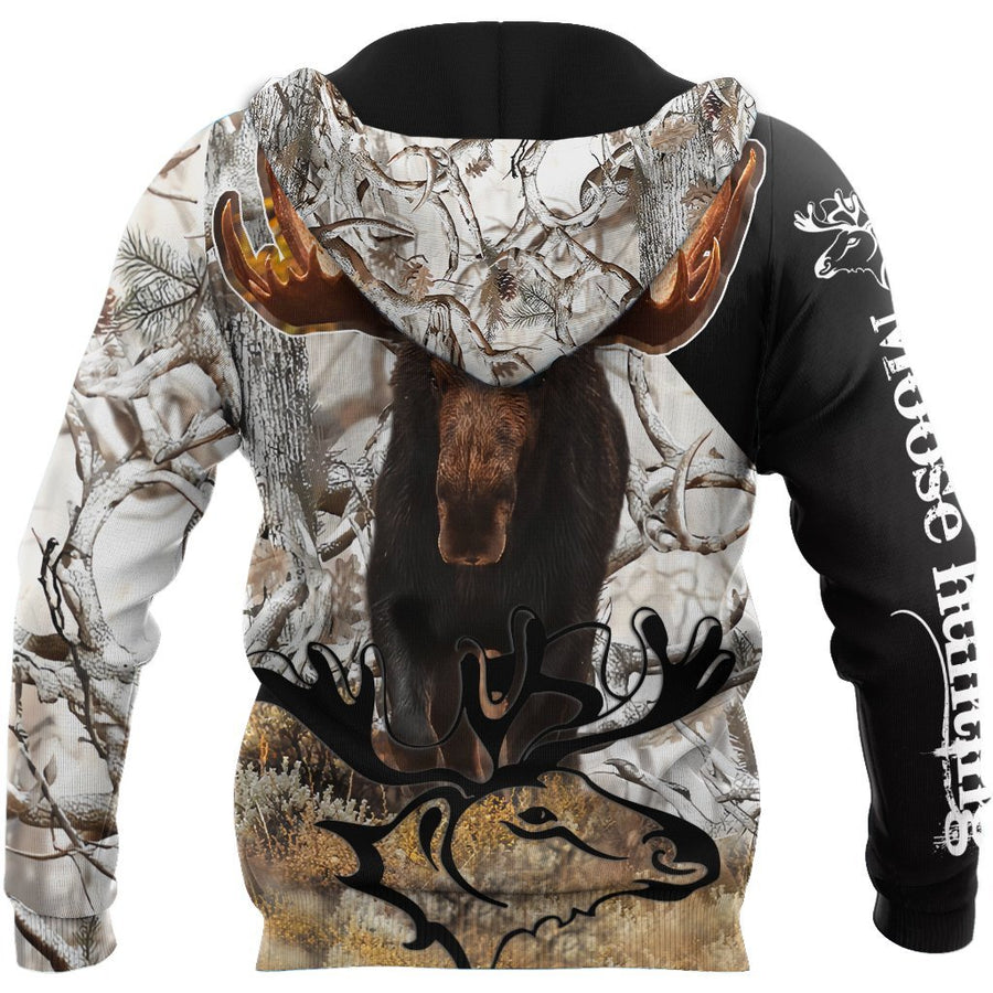 Moose Hunting 3D All Over Print  Hoodie MH180820