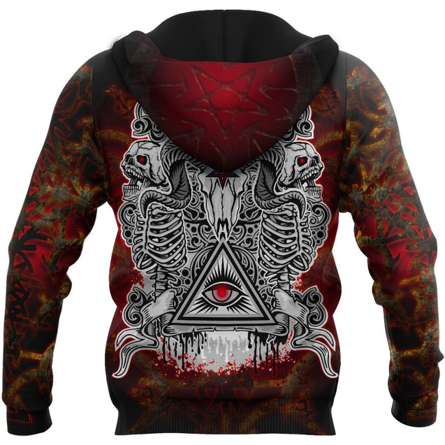 Gothic coat of arms with skull and angels 3D all over printed for men and women MH1508203