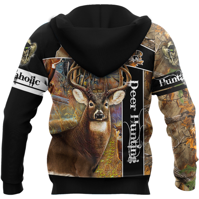 Version Huntaholic - Deer Hunting 3D All Over Printed Shirts For Men And Woman