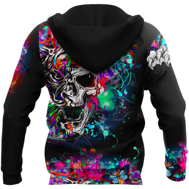 Love Skull animal full color 3D all over printed for man and women QB06092002-Apparel-PL8386-Hoodie-S-Vibe Cosy™