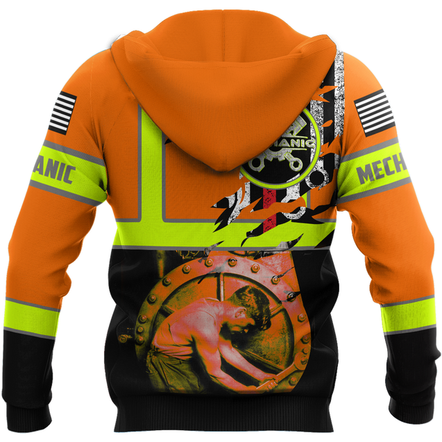 All Over Printed Mechanic Hoodie For Men and Women HHT13102005