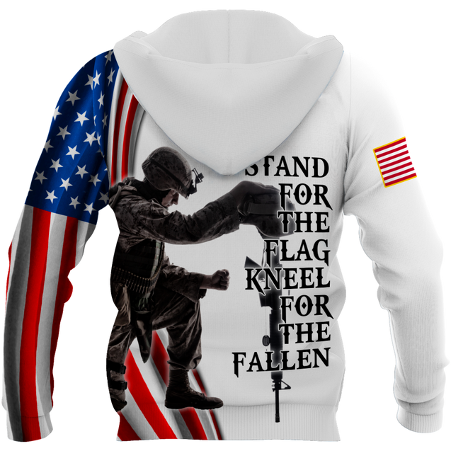 Stand For The Flag Knee For The Fallen 3D All Over Printed Shirts For Men and Women