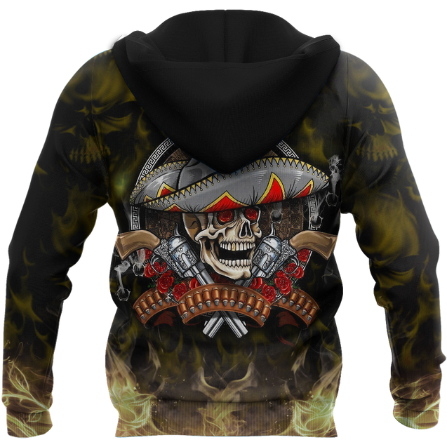 All Over Printe Beautiful Mexico Day Of The Dead Hoodie