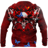 Butterfly love Skull red 3D all over printed for man and women QB05312002-Apparel-PL8386-Hoodie-S-Vibe Cosy™