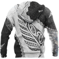 Paua Shell Maori Silver Fern 3d all over printed shirt and short for man and women-Apparel-PL8386-Hoodie-S-Vibe Cosy™