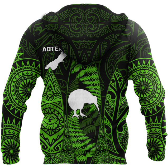 New zealand maori surf green 3d all over printed for men and women