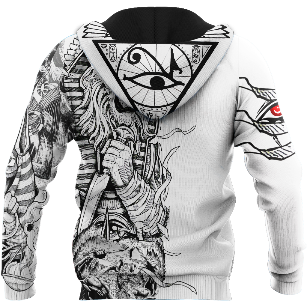 3D Tattoo Ancient Egypt Lion God Over Printed Shirt for Men and Women