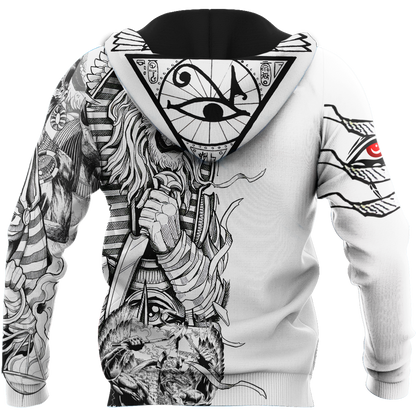 3D Tattoo Ancient Egypt Lion God Over Printed Shirt for Men and Women