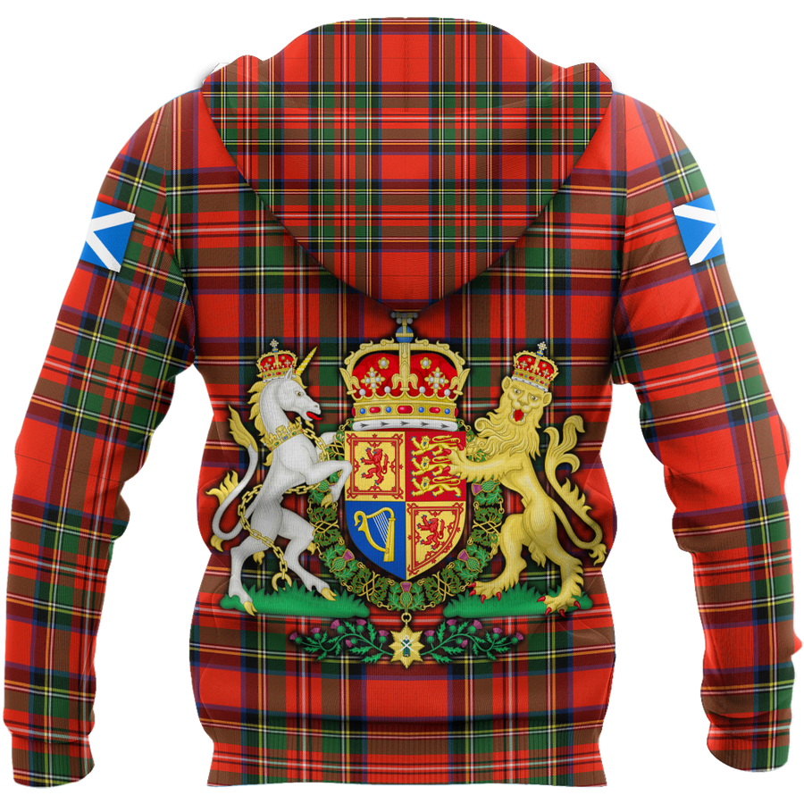 Scotland Tartan 3D All Over Printed Zipped Hoodie For Men and Women MH2007202-Apparel-TT-Zip Hoodie-S-Vibe Cosy™