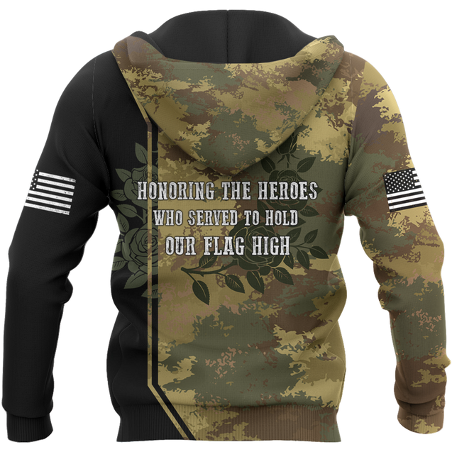 Memorial day Remember and honor the heroes who served to hold our flag high TR140401A-Apparel-Huyencass-Hoodie-S-Vibe Cosy™