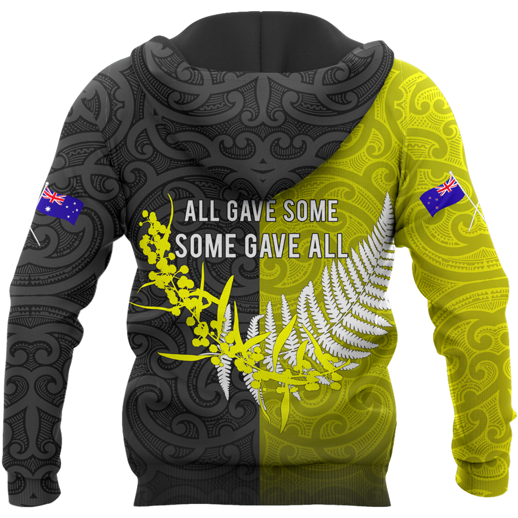 Remembrance day lest we forget Australia and Kiwi Soldier wattle silver fern TR030404 - Amaze Style™-Apparel