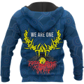 We are one Koori and Australia all over shirt for men and women blue TR030402-Apparel-Huyencass-Hoodie-S-Vibe Cosy™