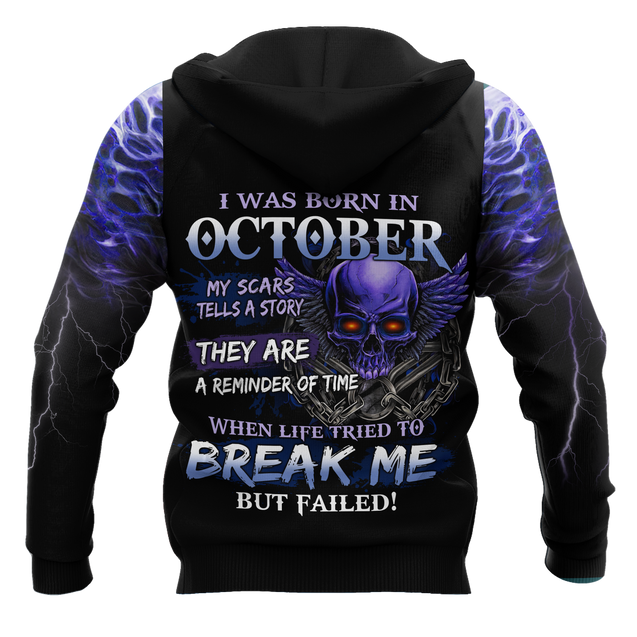 October Guy Skull 3D All Over Printed Shirts Pi24102010ST