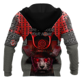 3D Tiger Samurai Warrior Custom Name Hoodie Shirt for Men and Women