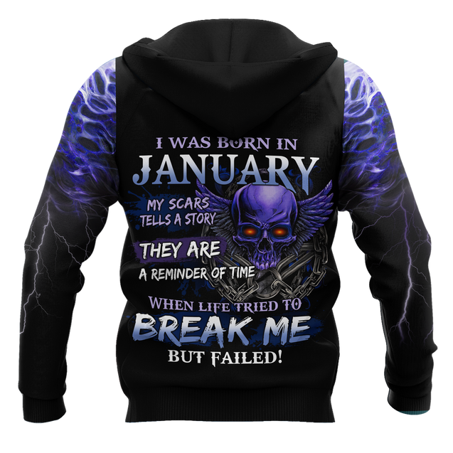 January Guy Skull 3D All Over Printed Shirts Pi24102001ST