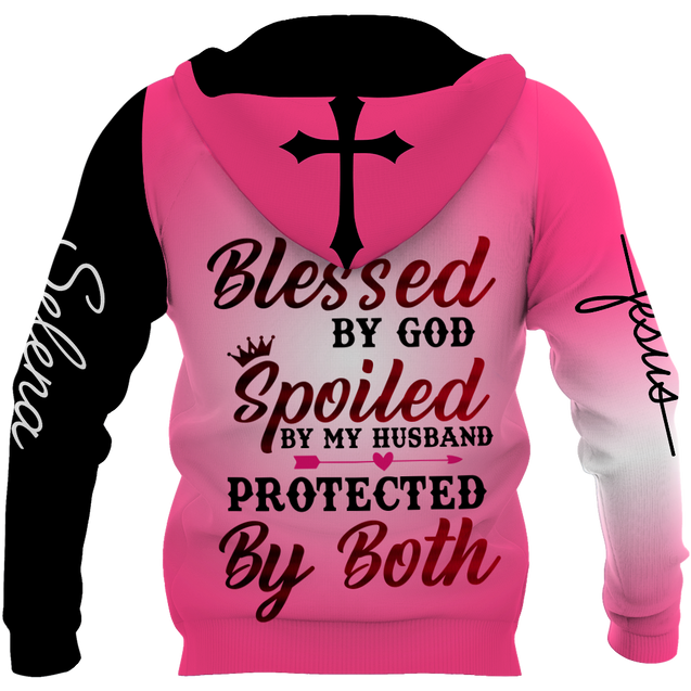 Blessed By God Spoiled By My Husband 3D All Over Printed Shirts NDD10262004