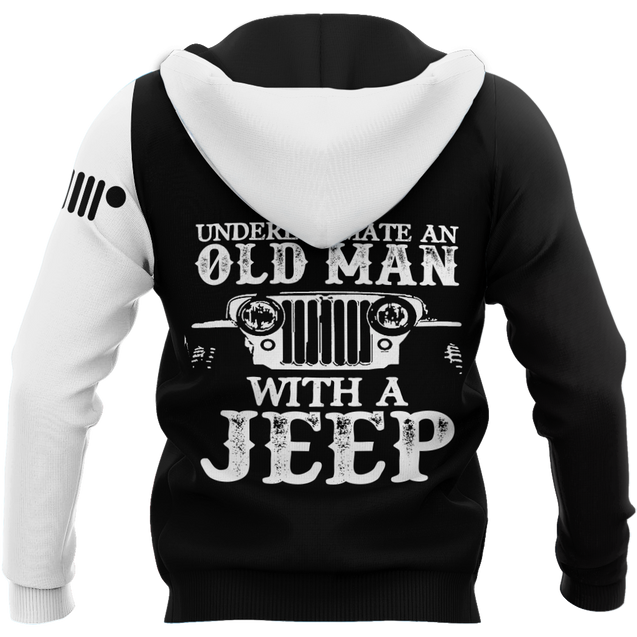 Never Underestimate an Old Man Jeep Skull Unisex Shirts DL20302005