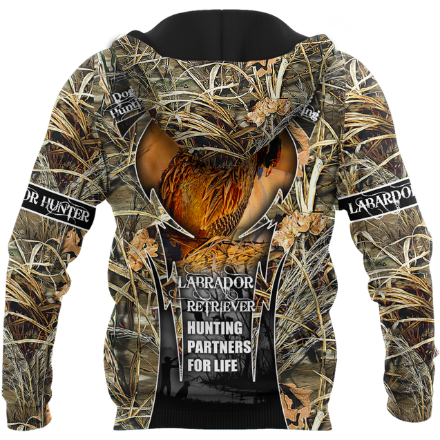 Hunting Labrador 3D Over Printed Unisex Deluxe Hoodie ML