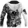 White Lion Tattoo 3D All Over Printed Shirt for Men and Women