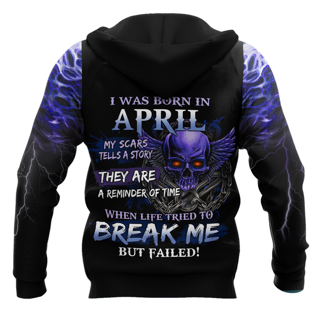 April Guy Skull 3D All Over Printed Unisex Hoodie