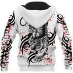White Tiger Tattoo 3D All Over Printed Shirts For Men and Women