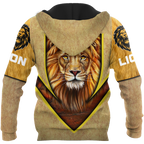 Love Lion Over Printed Hoodie