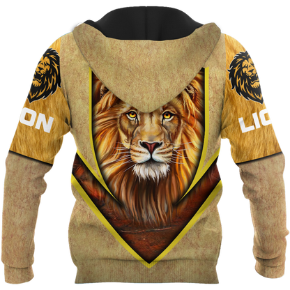 Love Lion Over Printed Hoodie