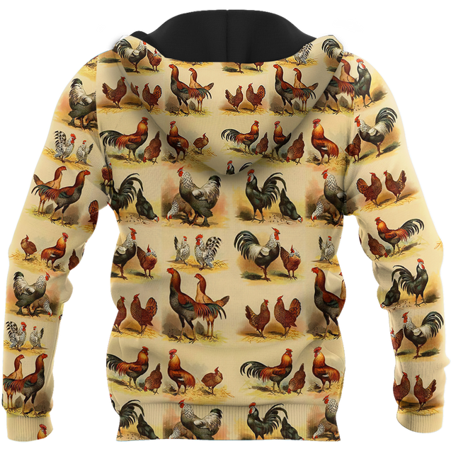 Premium Rooster 3D All Over Printed Unisex Shirts