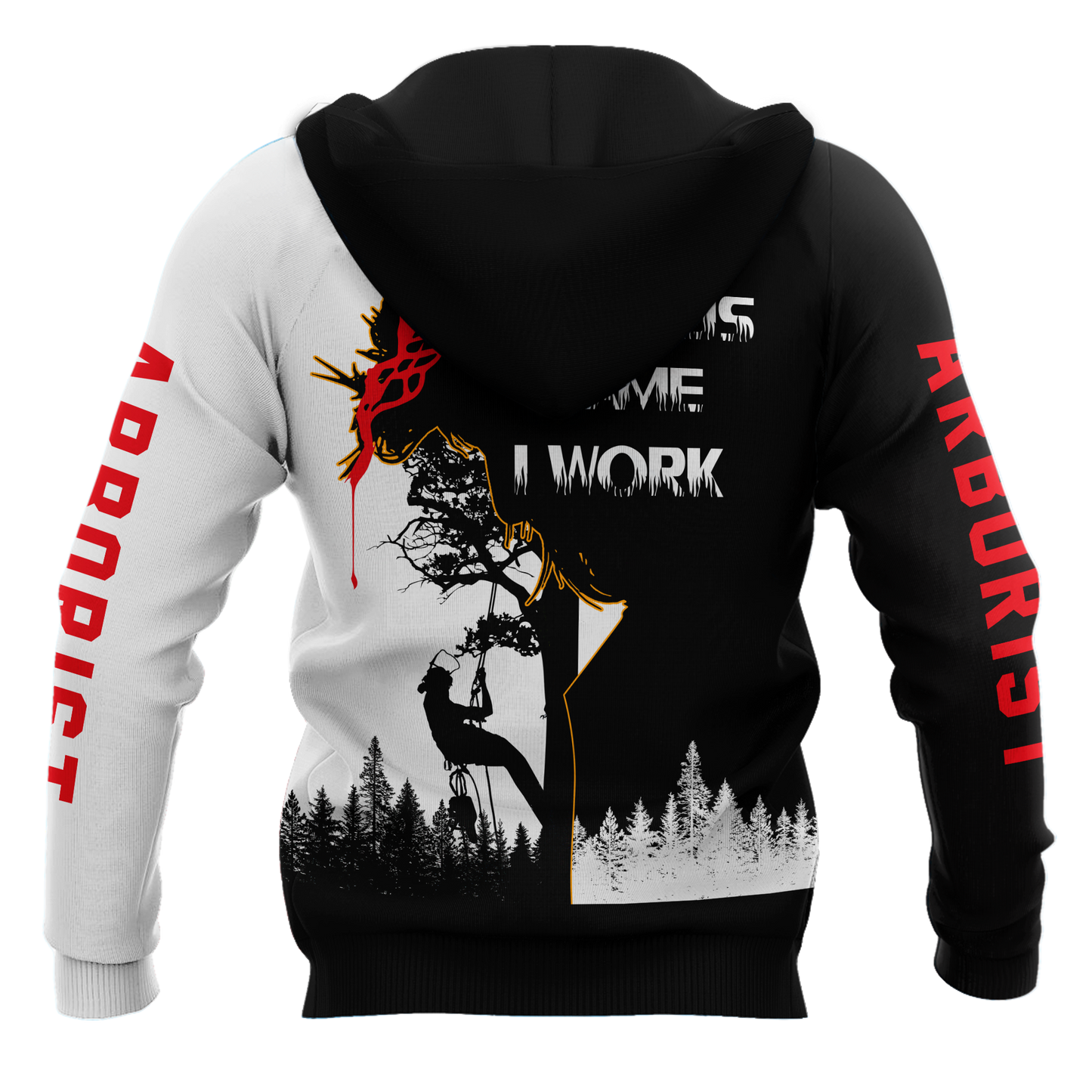 Premium Unisex All Over Printed In Jesus Name I Work Arborist Shirts MEI