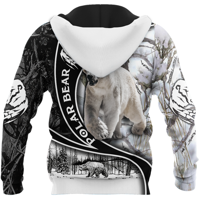 All Over Printed Polar Bear Hoodie VP03102001-MEI