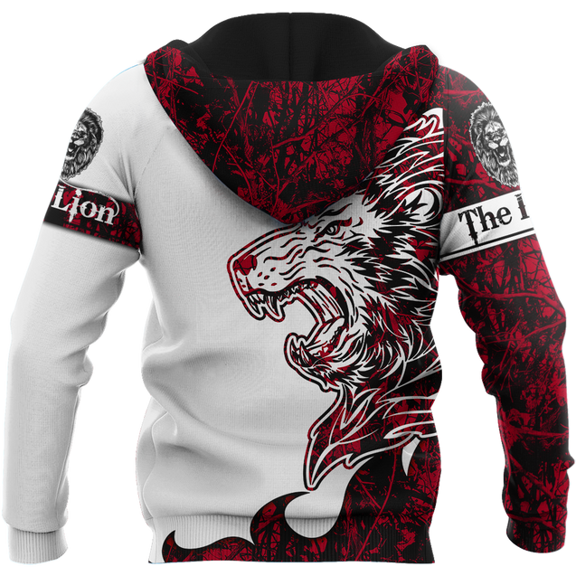 The Red Lion Tattoo Over Printed Hoodie